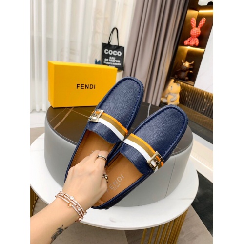 Replica Fendi Leather Shoes For Men #841537 $72.00 USD for Wholesale