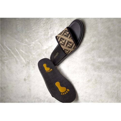 Replica Fendi Slippers For Men #841593 $39.00 USD for Wholesale