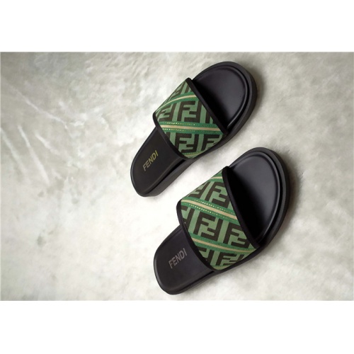 Replica Fendi Slippers For Men #841594 $39.00 USD for Wholesale