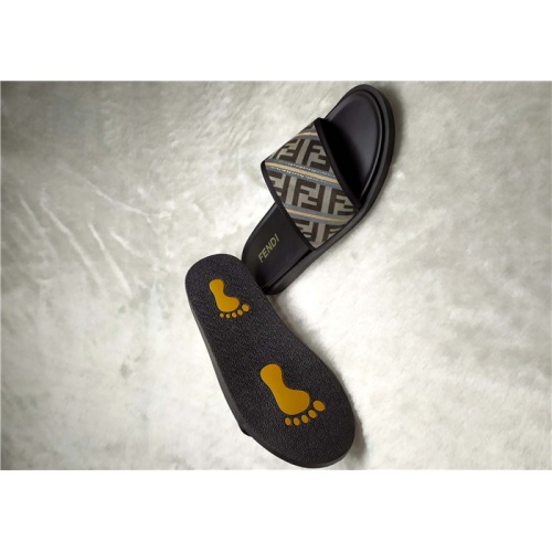 Replica Fendi Slippers For Men #841595 $39.00 USD for Wholesale