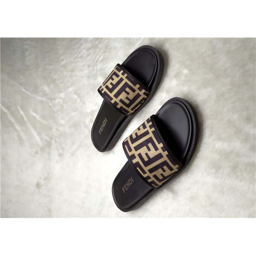 Replica Fendi Slippers For Men #841596 $39.00 USD for Wholesale