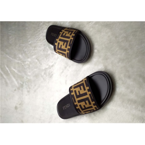 Replica Fendi Slippers For Men #841597 $39.00 USD for Wholesale