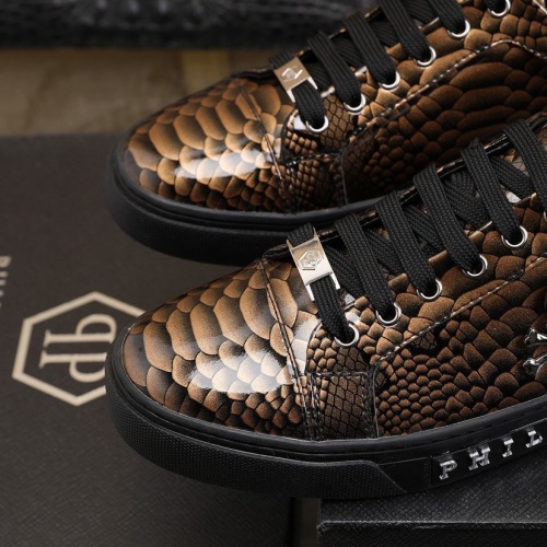 Replica Philipp Plein PP Leather Shoes For Men #841858 $85.00 USD for Wholesale