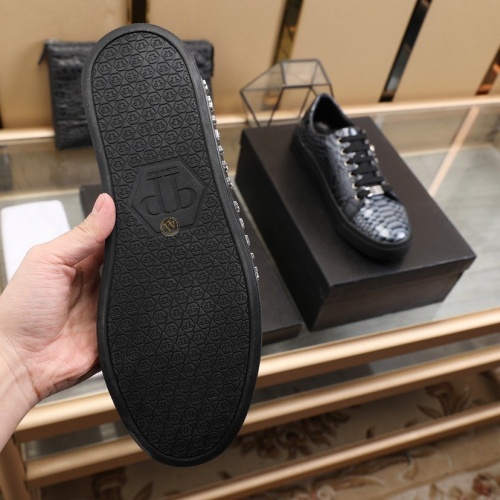 Replica Philipp Plein PP Leather Shoes For Men #841859 $85.00 USD for Wholesale