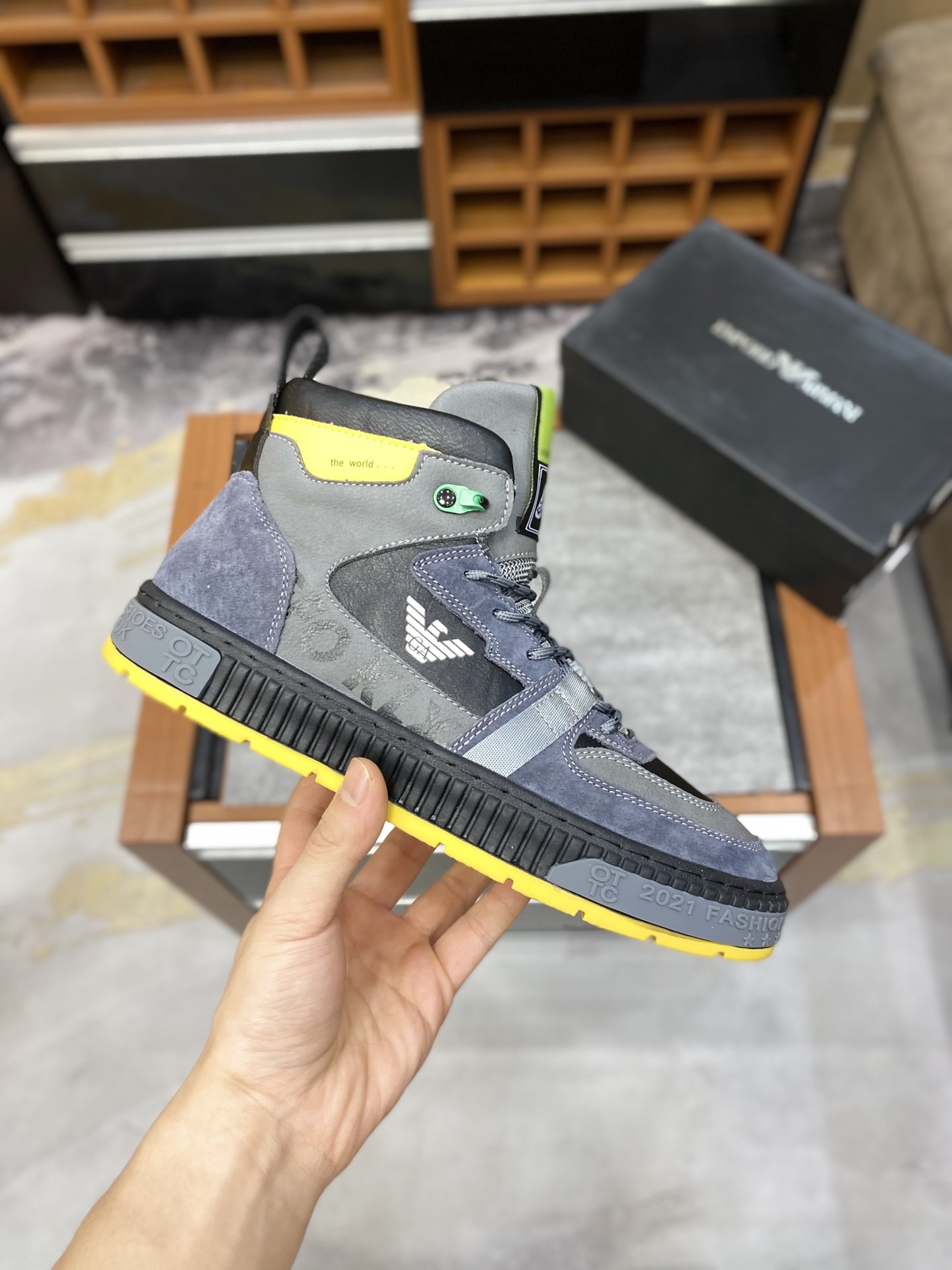 armani high tops mens