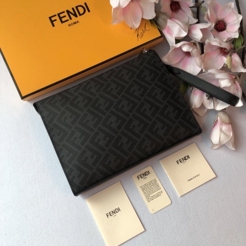 Replica Fendi AAA  Quality Wallet For Men #842676 $98.00 USD for Wholesale
