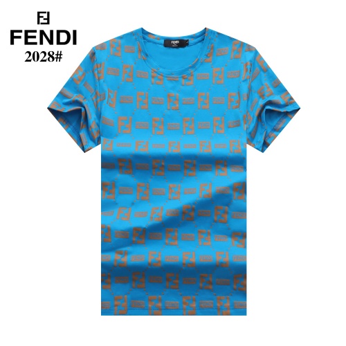 Fendi T-Shirts Short Sleeved For Men #842808 $25.00 USD, Wholesale Replica Fendi T-Shirts