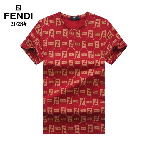 Fendi T-Shirts Short Sleeved For Men #842810 $25.00 USD, Wholesale Replica Fendi T-Shirts