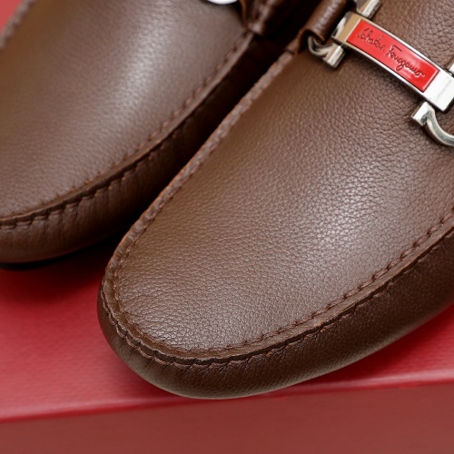 Replica Ferragamo Leather Shoes For Men #842924 $68.00 USD for Wholesale