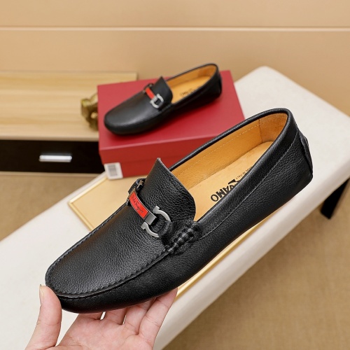 Replica Ferragamo Leather Shoes For Men #842926 $68.00 USD for Wholesale