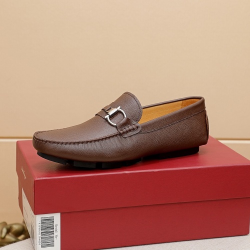 Replica Ferragamo Leather Shoes For Men #842927 $68.00 USD for Wholesale