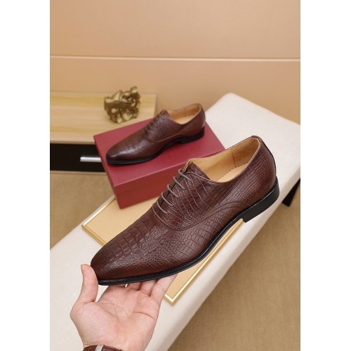Replica Ferragamo Leather Shoes For Men #842930 $80.00 USD for Wholesale