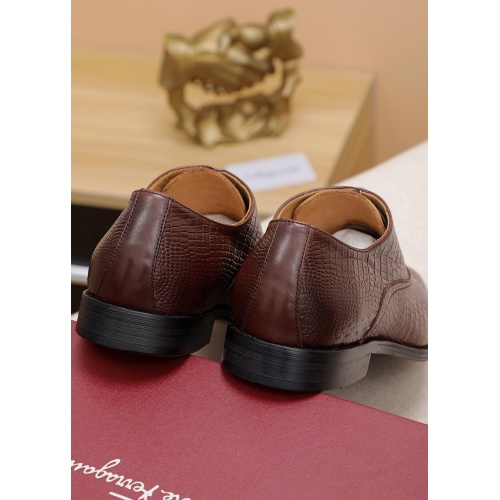 Replica Ferragamo Leather Shoes For Men #842930 $80.00 USD for Wholesale