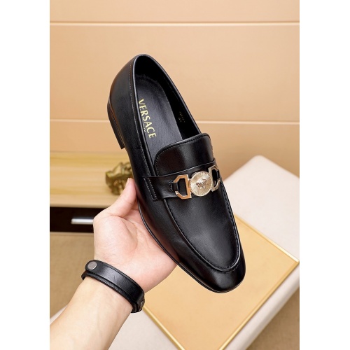 Replica Versace Leather Shoes For Men #842938 $80.00 USD for Wholesale