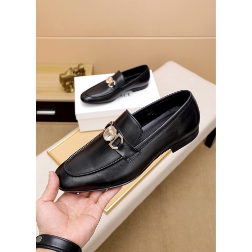 Replica Versace Leather Shoes For Men #842938 $80.00 USD for Wholesale
