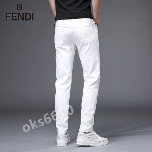 Replica Fendi Jeans For Men #843680 $48.00 USD for Wholesale