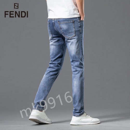 Replica Fendi Jeans For Men #843681 $48.00 USD for Wholesale
