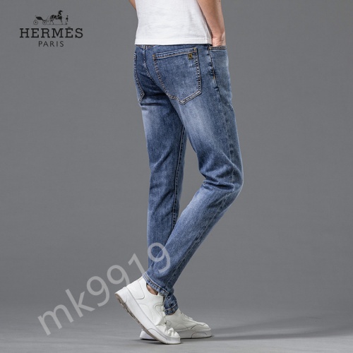 Replica Hermes Jeans For Men #843683 $48.00 USD for Wholesale