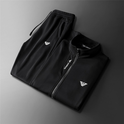 Replica Armani Tracksuits Long Sleeved For Men #843717 $85.00 USD for Wholesale