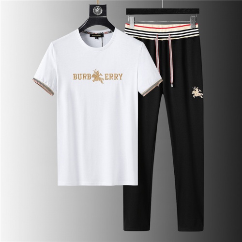 Burberry Tracksuits Short Sleeved For Men #843911 $64.00 USD, Wholesale Replica Burberry Tracksuits