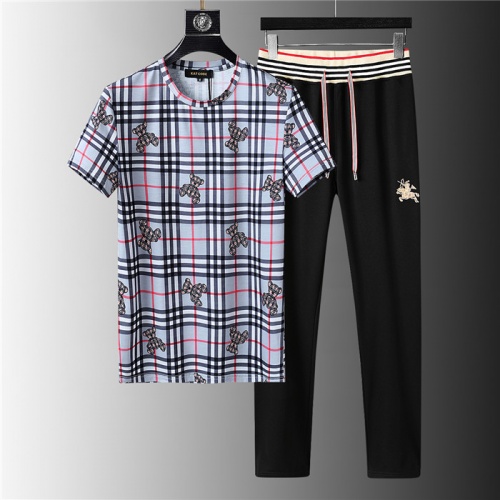 Burberry Tracksuits Short Sleeved For Men #843942 $64.00 USD, Wholesale Replica Burberry Tracksuits