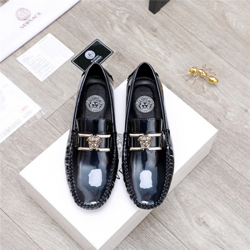 Replica Versace Leather Shoes For Men #844190 $68.00 USD for Wholesale