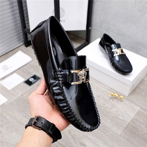 Replica Versace Leather Shoes For Men #844190 $68.00 USD for Wholesale