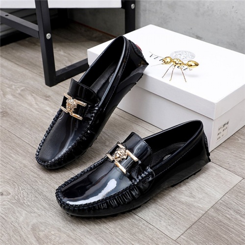 Replica Versace Leather Shoes For Men #844190 $68.00 USD for Wholesale