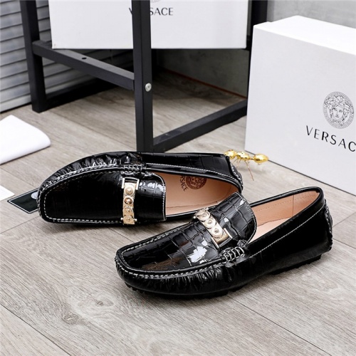 Replica Versace Leather Shoes For Men #844192 $68.00 USD for Wholesale