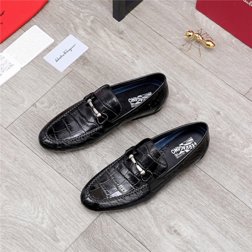 Replica Ferragamo Leather Shoes For Men #844276 $80.00 USD for Wholesale