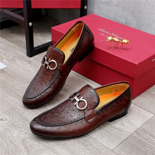 Ferragamo Leather Shoes For Men #844277 $80.00 USD, Wholesale Replica Salvatore Ferragamo Leather Shoes