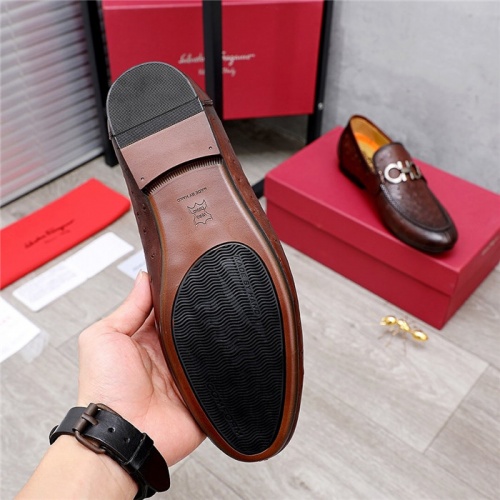Replica Ferragamo Leather Shoes For Men #844277 $80.00 USD for Wholesale