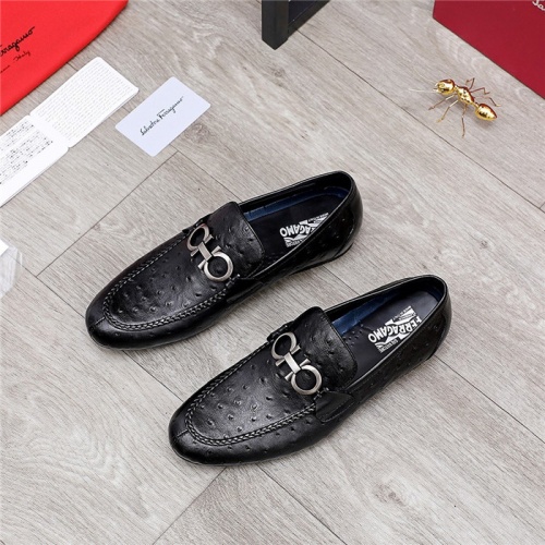 Replica Ferragamo Leather Shoes For Men #844278 $80.00 USD for Wholesale