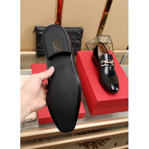 Replica Ferragamo Leather Shoes For Men #844299 $125.00 USD for Wholesale