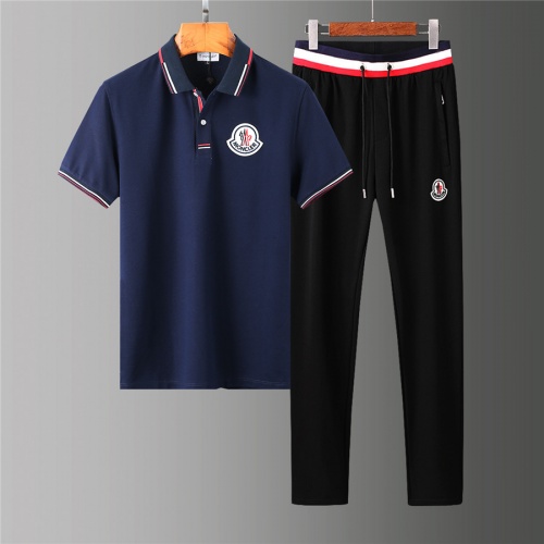 Moncler Tracksuits Short Sleeved For Men #844365 $68.00 USD, Wholesale Replica Moncler Tracksuits