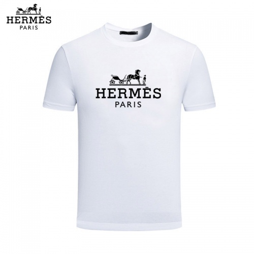 Hermes T-Shirts Short Sleeved For Men #844474 $25.00 USD, Wholesale Replica Hermes T-Shirts