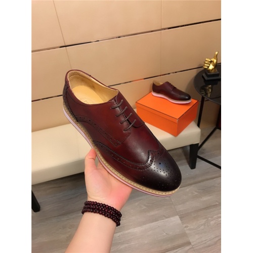 Replica Prada Leather Shoes For Men #844525 $88.00 USD for Wholesale
