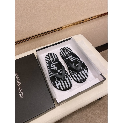 Replica Armani Slippers For Men #844556 $45.00 USD for Wholesale