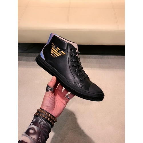 Replica Armani High Tops Shoes For Men #844894 $82.00 USD for Wholesale