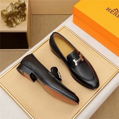 Replica Hermes Leather Shoes For Men #844925 $80.00 USD for Wholesale