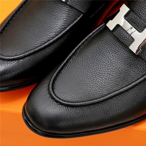 Replica Hermes Leather Shoes For Men #844925 $80.00 USD for Wholesale