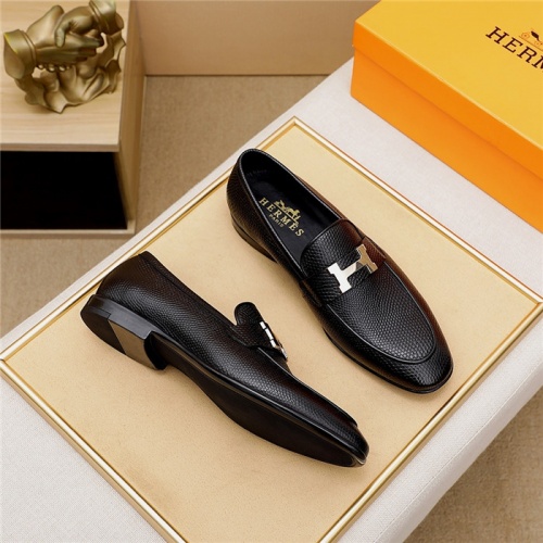 Replica Hermes Leather Shoes For Men #844926 $80.00 USD for Wholesale