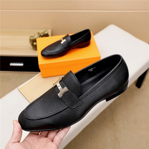 Replica Hermes Leather Shoes For Men #844926 $80.00 USD for Wholesale