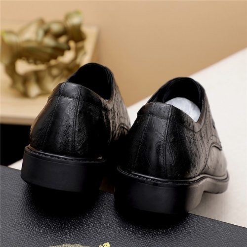Replica Prada Leather Shoes For Men #844927 $80.00 USD for Wholesale