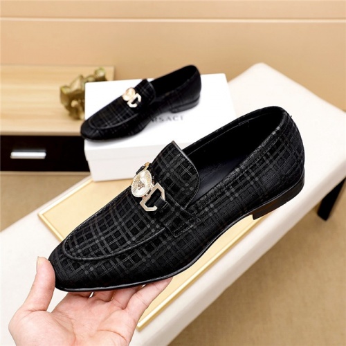 Replica Versace Leather Shoes For Men #844929 $80.00 USD for Wholesale