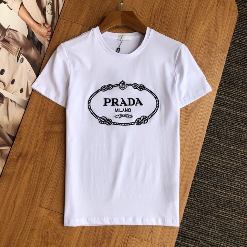 Prada T-Shirts Short Sleeved For Men #845311 $27.00 USD, Wholesale Replica Prada T-Shirts