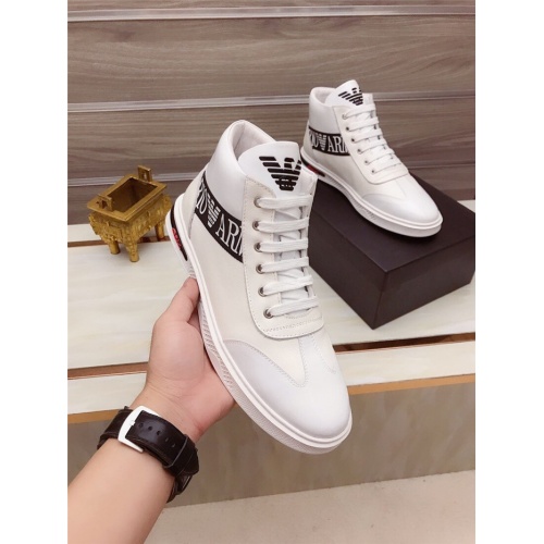 Replica Armani High Tops Shoes For Men #845335 $82.00 USD for Wholesale