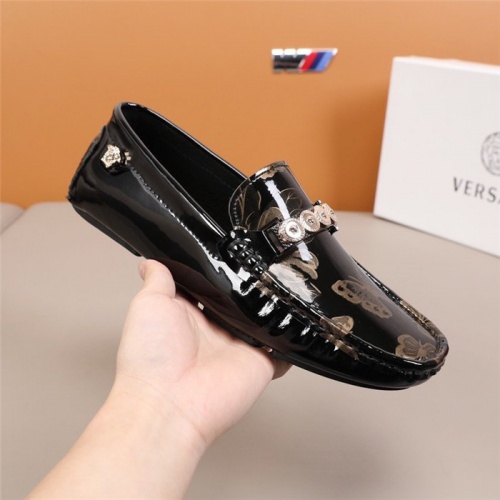 Replica Versace Leather Shoes For Men #845387 $82.00 USD for Wholesale