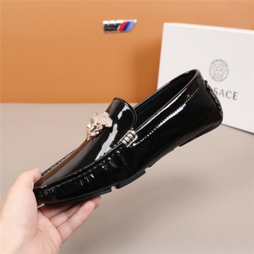 Replica Versace Leather Shoes For Men #845388 $82.00 USD for Wholesale