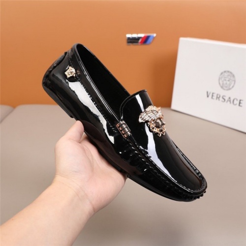 Replica Versace Leather Shoes For Men #845388 $82.00 USD for Wholesale